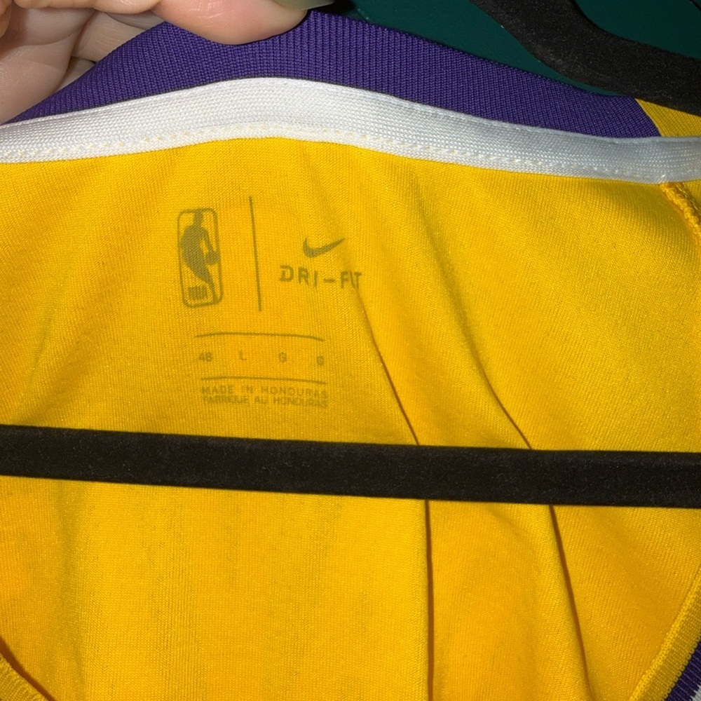 Nike Lakers Anthony Davis #3 Gold and Purple Basketball Jersey - Picture 5 of 7